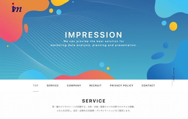 Impression corporate website